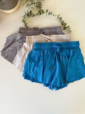 Liberty Pro Girls Athletic Shorts Bundle of 3 Youth Small YS Blue Gray Beige
